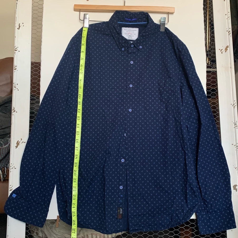 Blue Anchor Button-Up | Long Sleeve